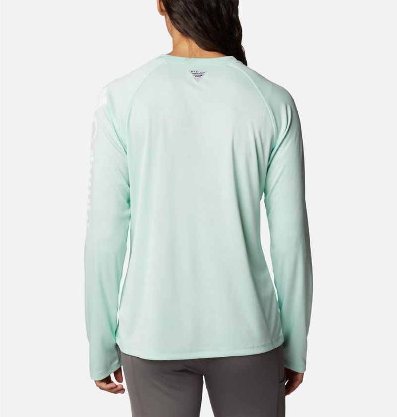 Green Women's Columbia PFG Tidal II Long Sleeve T-Shirt | XLJHW-8602