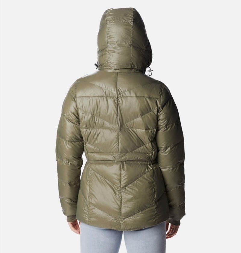 Green Women's Columbia Peak to Park II Insulated Hooded Puffer Jacket | XYZGS-7103