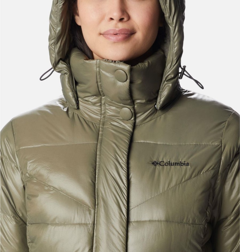 Green Women's Columbia Peak to Park II Insulated Hooded Puffer Jacket | XYZGS-7103