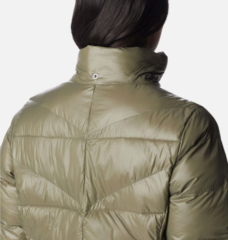 Green Women's Columbia Peak to Park II Insulated Hooded Puffer Jacket | XYZGS-7103