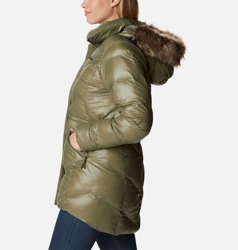 Green Women's Columbia Peak to Park Mid Insulated Puffer Jacket | UVZBC-5246