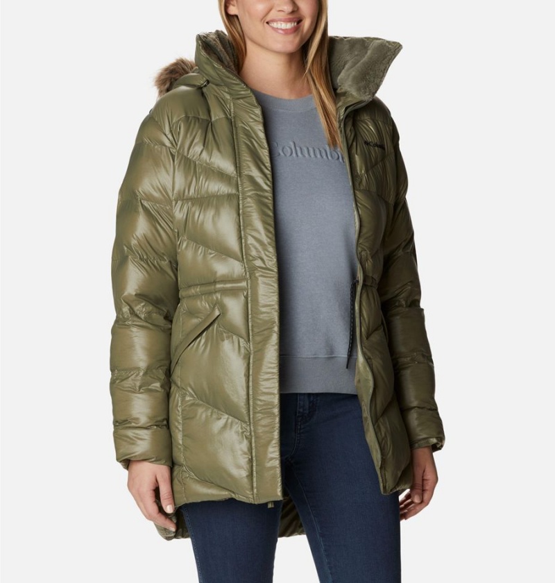 Green Women's Columbia Peak to Park Mid Insulated Puffer Jacket | UVZBC-5246