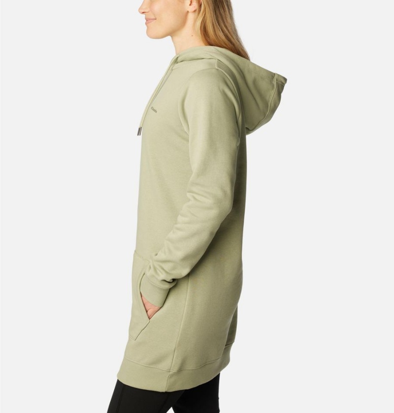 Green Women's Columbia Rush Valley Long Hoodie | BGUWH-5607