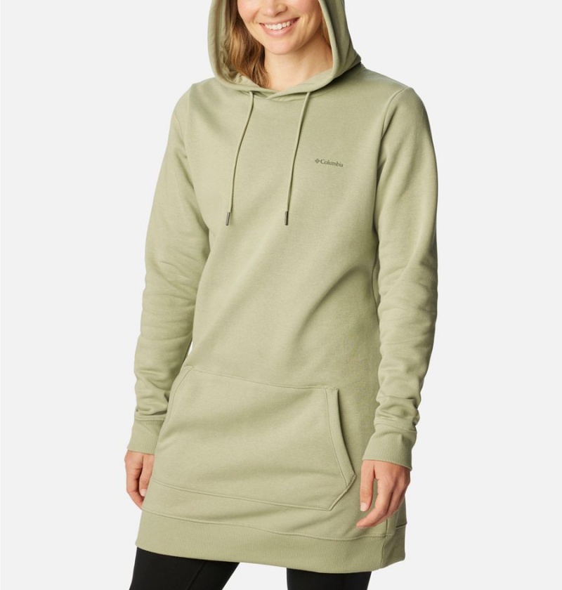 Green Women's Columbia Rush Valley Long Hoodie | BGUWH-5607