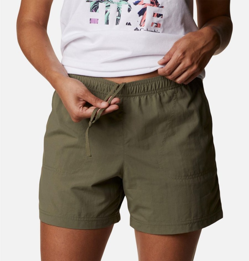 Green Women's Columbia Sandy River Shorts | XITGE-5168