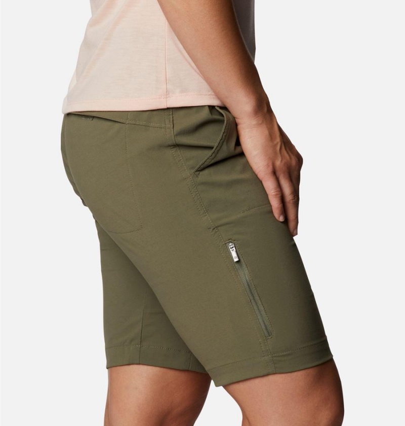 Green Women's Columbia Saturday Trail Long Shorts | PHEKJ-2857