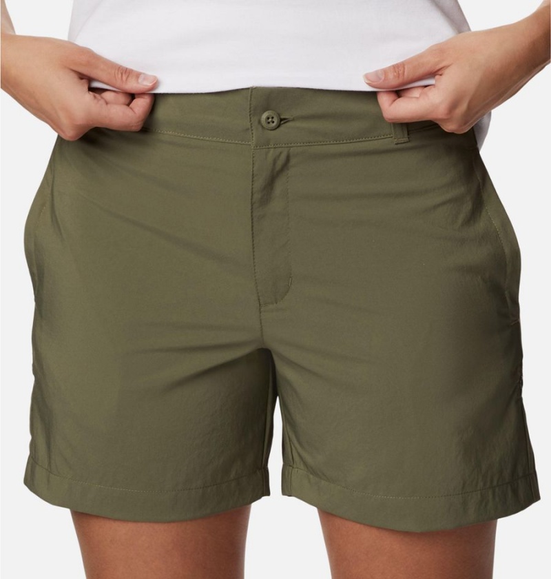 Green Women's Columbia Silver Ridge Utility Shorts | GCYFA-2914