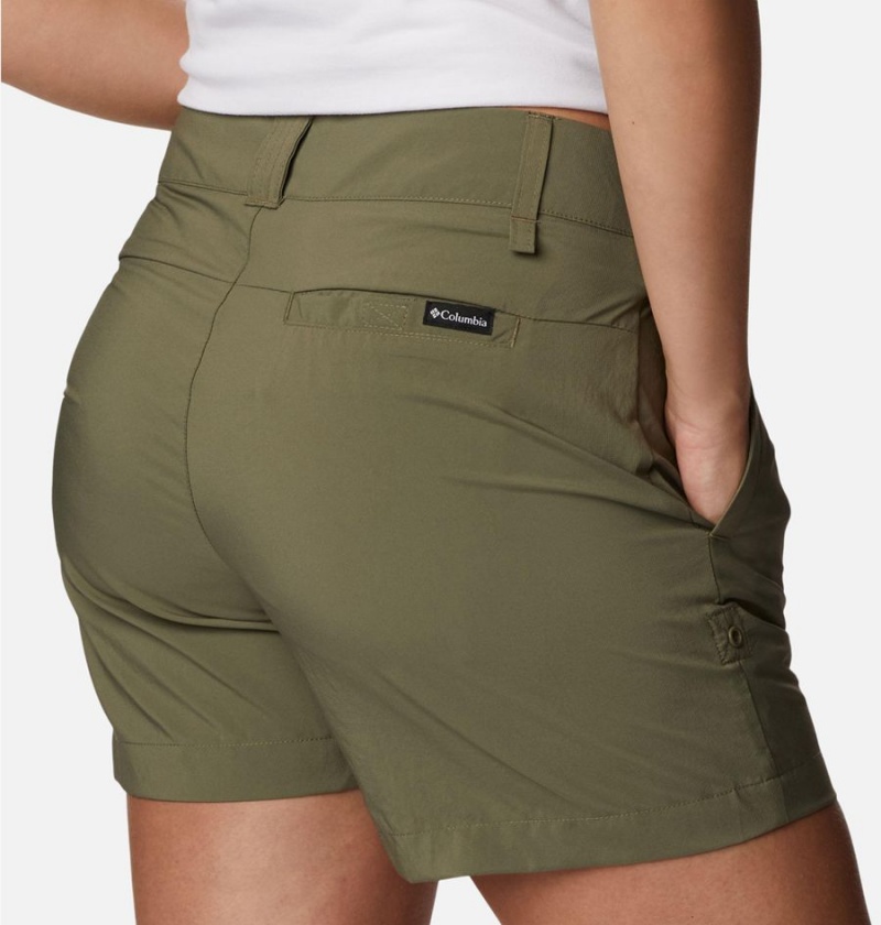 Green Women's Columbia Silver Ridge Utility Shorts | GCYFA-2914