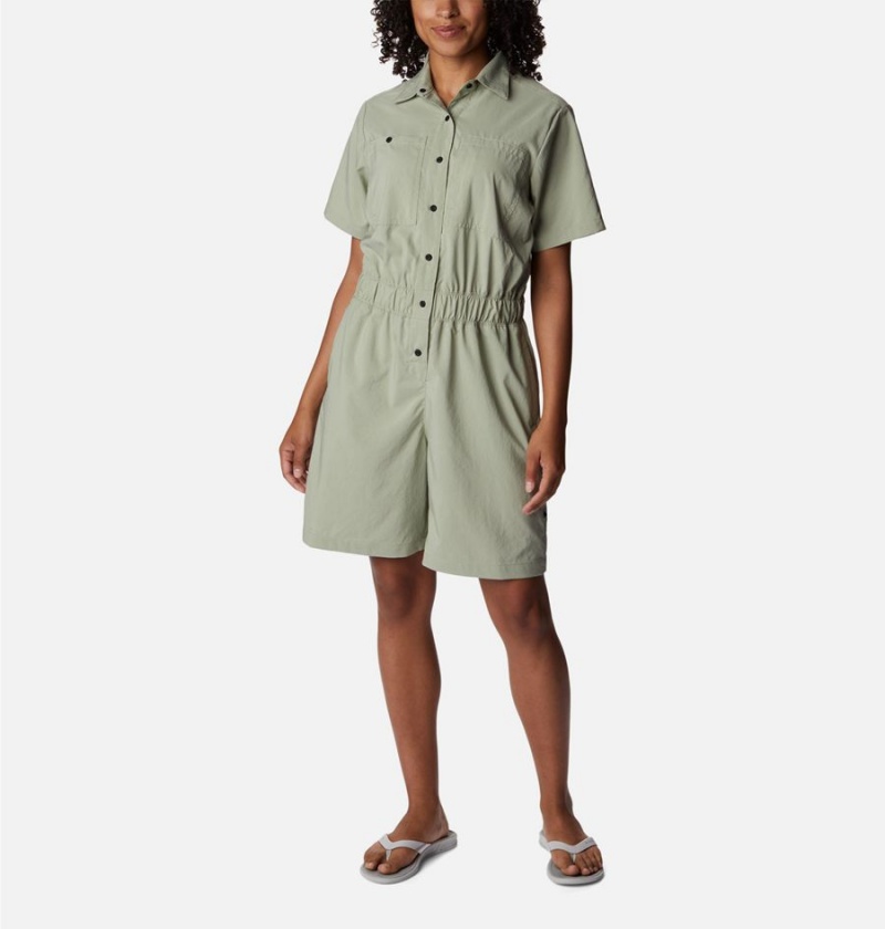 Green Women's Columbia Silver Ridge Utility Dress | QWMIV-9604