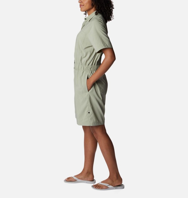 Green Women's Columbia Silver Ridge Utility Dress | QWMIV-9604