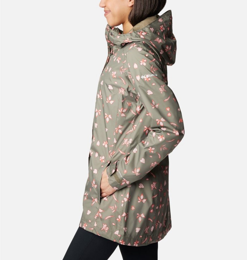 Green Women's Columbia Splash A Little II Rain Jacket | ZELRC-1039