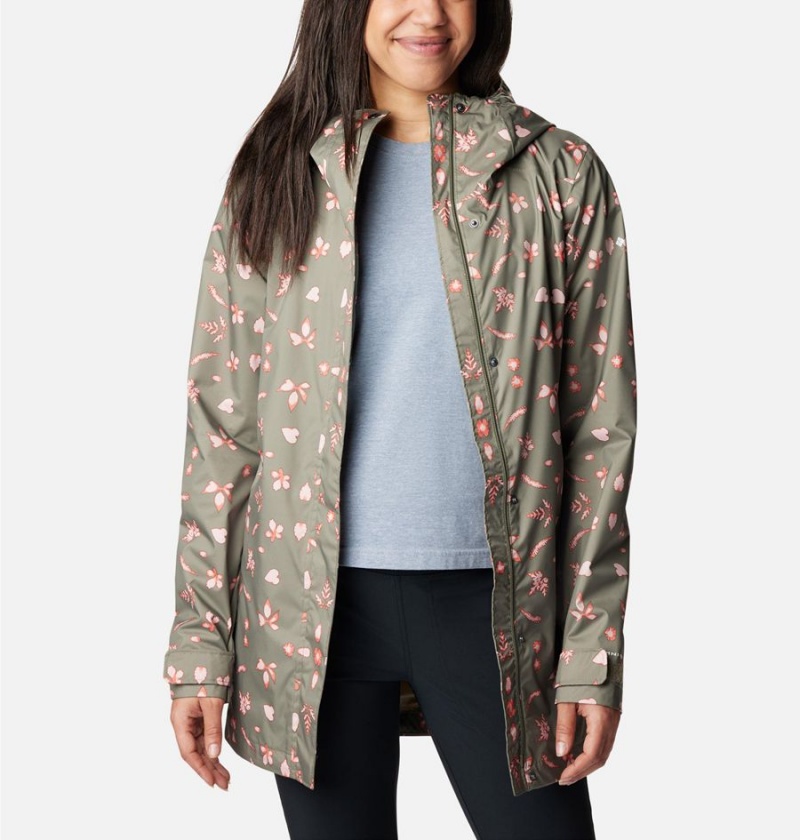 Green Women's Columbia Splash A Little II Rain Jacket | ZELRC-1039