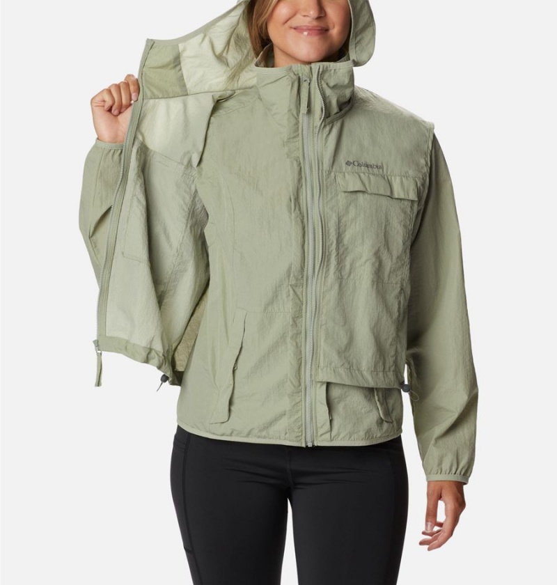 Green Women's Columbia Spring Canyon Wind Interchange 3 In 1 Jackets | TYKUD-8762