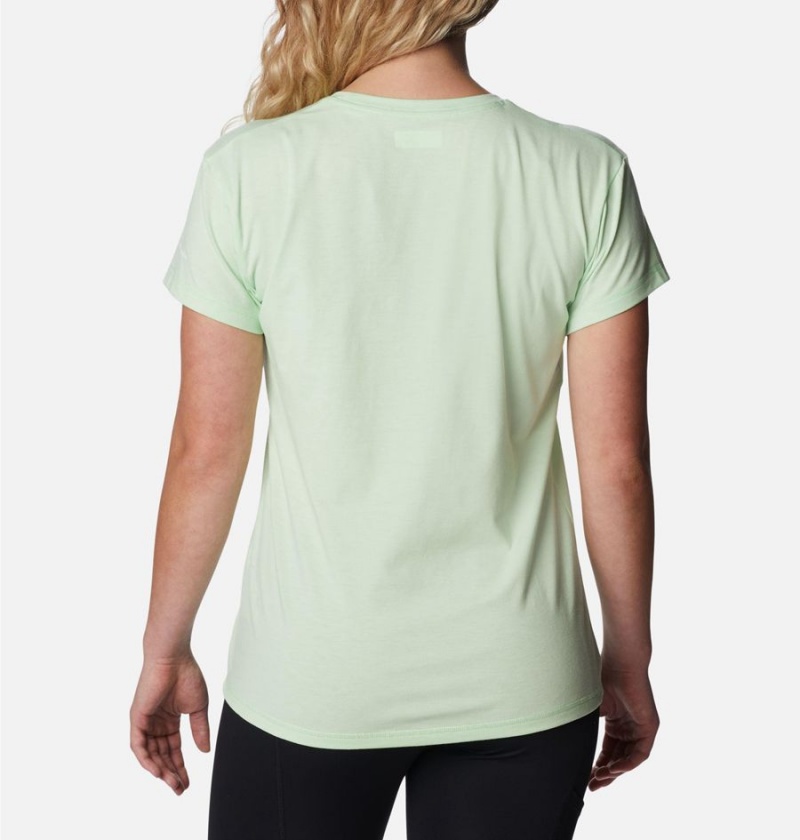 Green Women's Columbia Sun Trek T-Shirt | QAJGH-4062