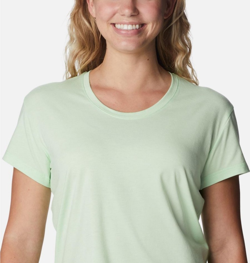 Green Women's Columbia Sun Trek T-Shirt | QAJGH-4062