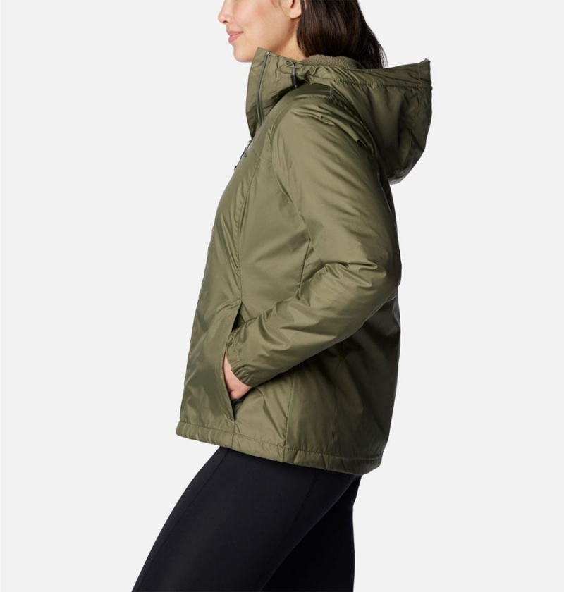 Green Women's Columbia Switchback Sherpa Lined Rain Jacket | PKYRF-0827