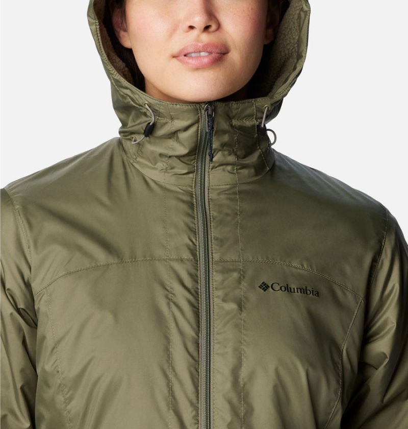 Green Women's Columbia Switchback Sherpa Lined Rain Jacket | PKYRF-0827