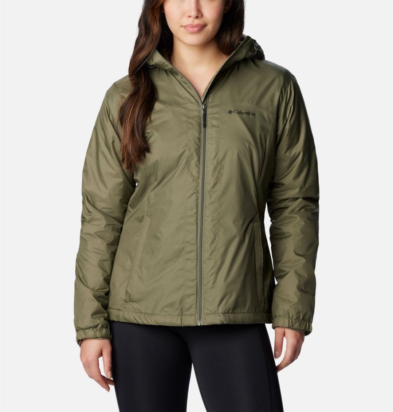 Green Women\'s Columbia Switchback Sherpa Lined Rain Jacket | PKYRF-0827