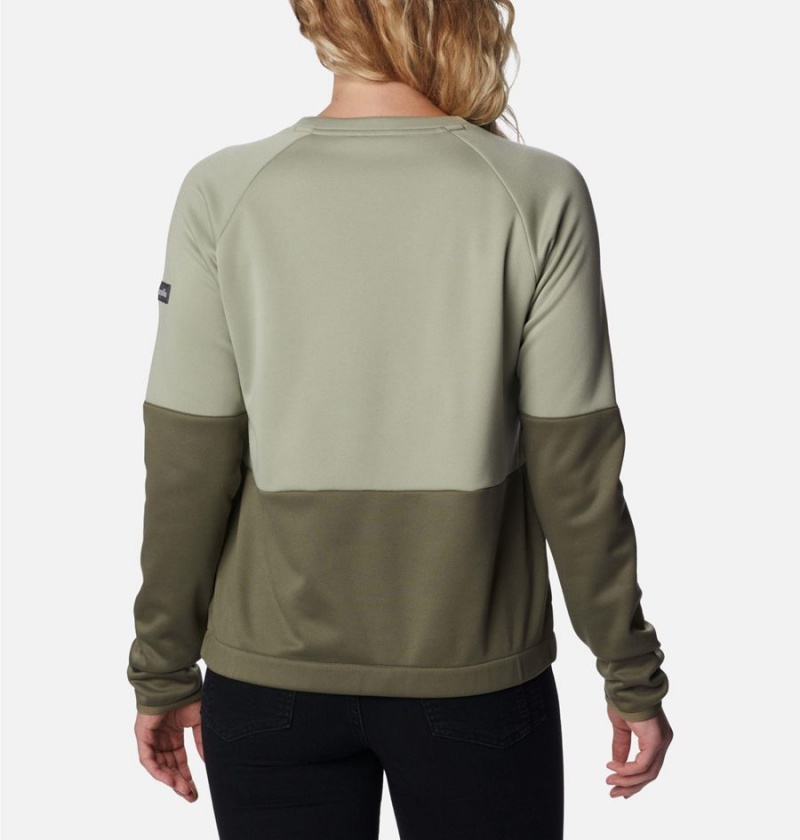 Green Women's Columbia Windgates Crew Sweatshirt Pullover | ORUIH-1308