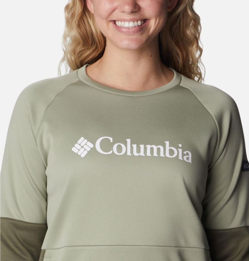 Green Women's Columbia Windgates Crew Sweatshirt Pullover | ORUIH-1308