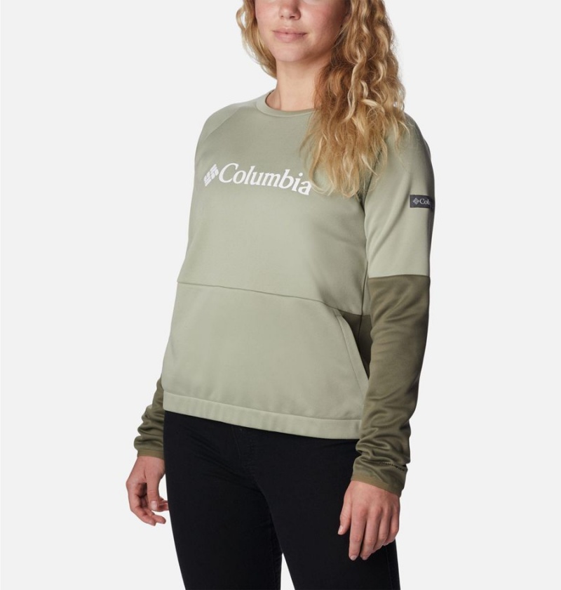 Green Women's Columbia Windgates Crew Sweatshirt Pullover | ORUIH-1308