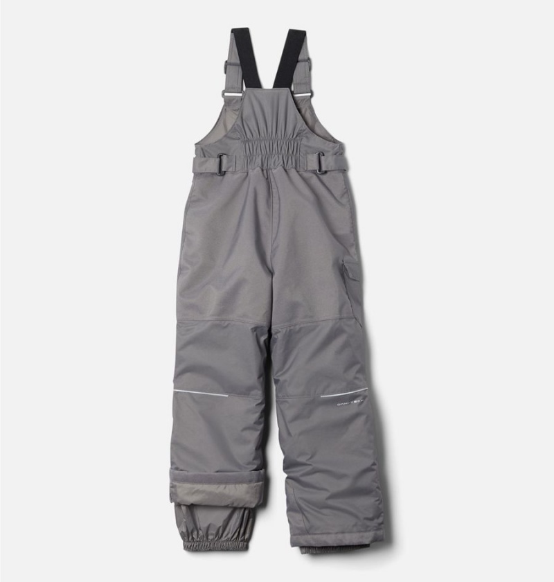 Grey Kids' Columbia Adventure Ride Insulated Ski Bib Pants | PODGR-3528