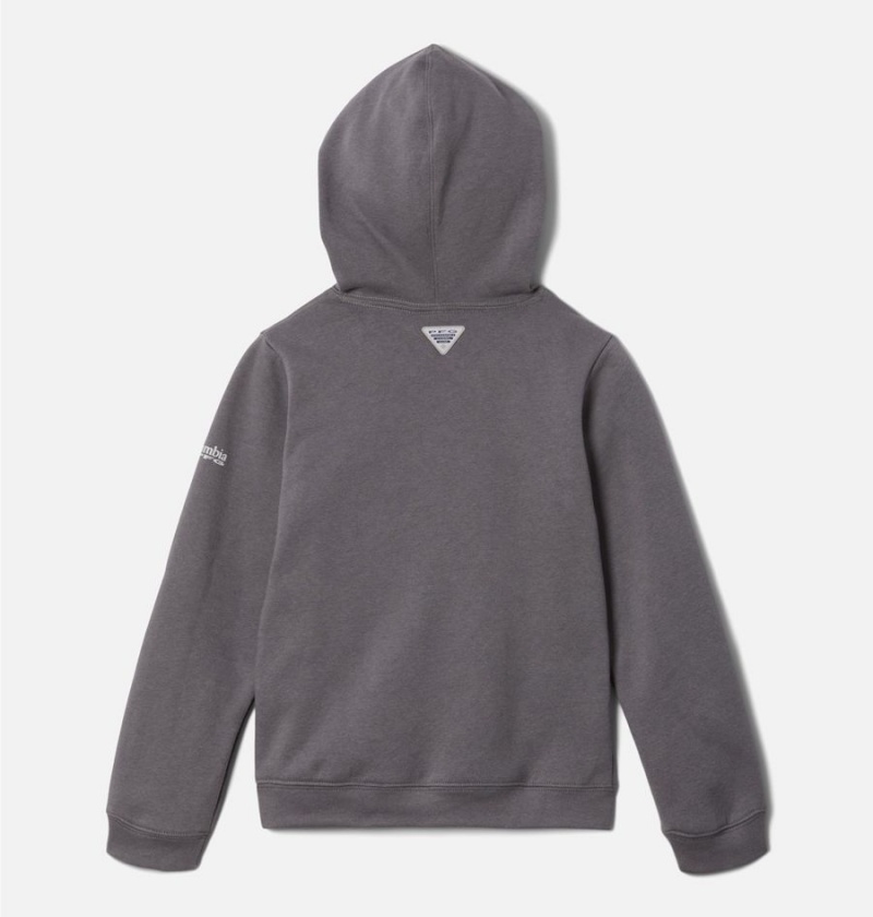 Grey Kids' Columbia PFG Elements Pullover Hoodie | PEVFU-7530