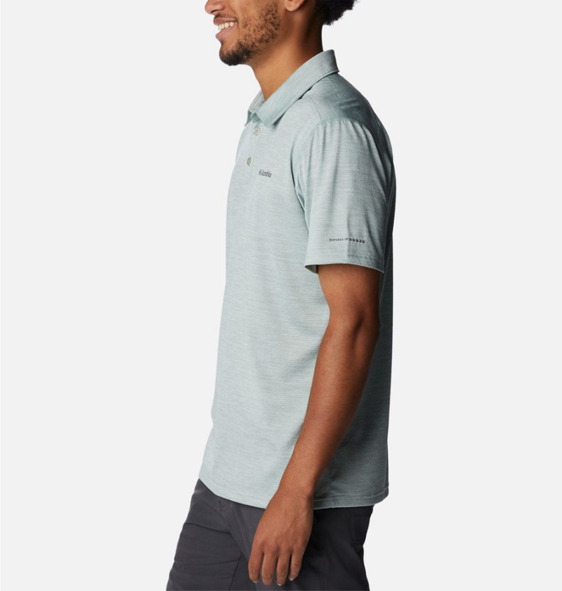 Grey Men's Columbia Alpine Chill Zero Polo Shirt | IDLZF-6021