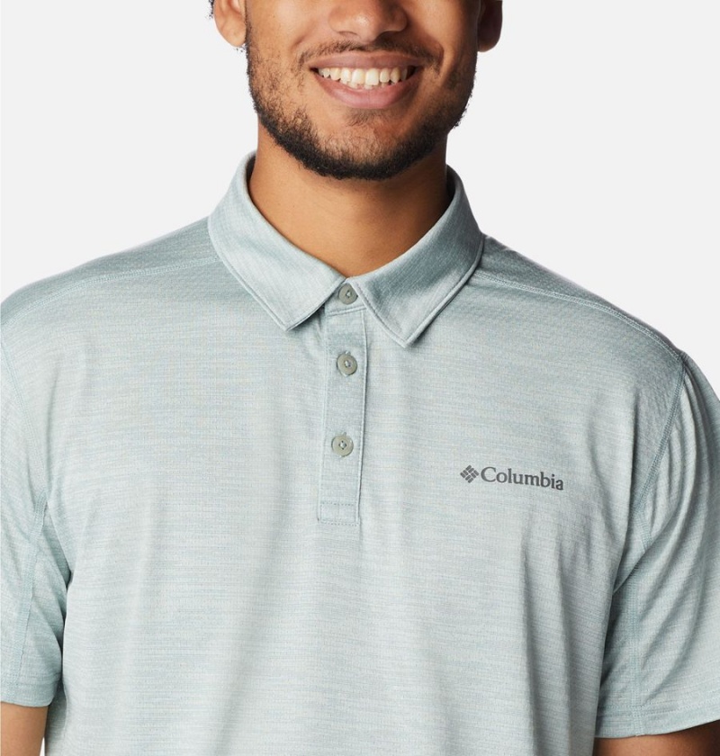 Grey Men's Columbia Alpine Chill Zero Polo Shirt | IDLZF-6021