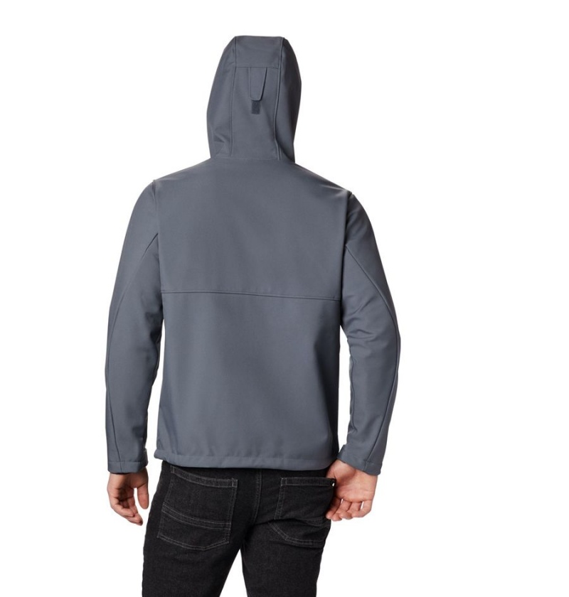 Grey Men's Columbia Ascender Hooded Softshell Jackets | HQZCE-2480