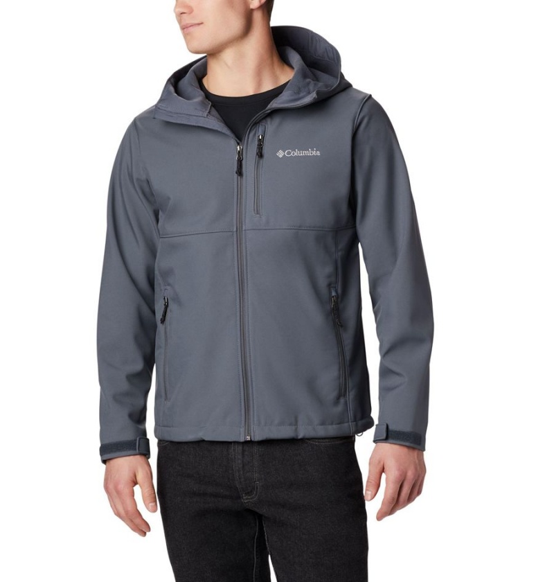 Grey Men\'s Columbia Ascender Hooded Softshell Jackets | HQZCE-2480