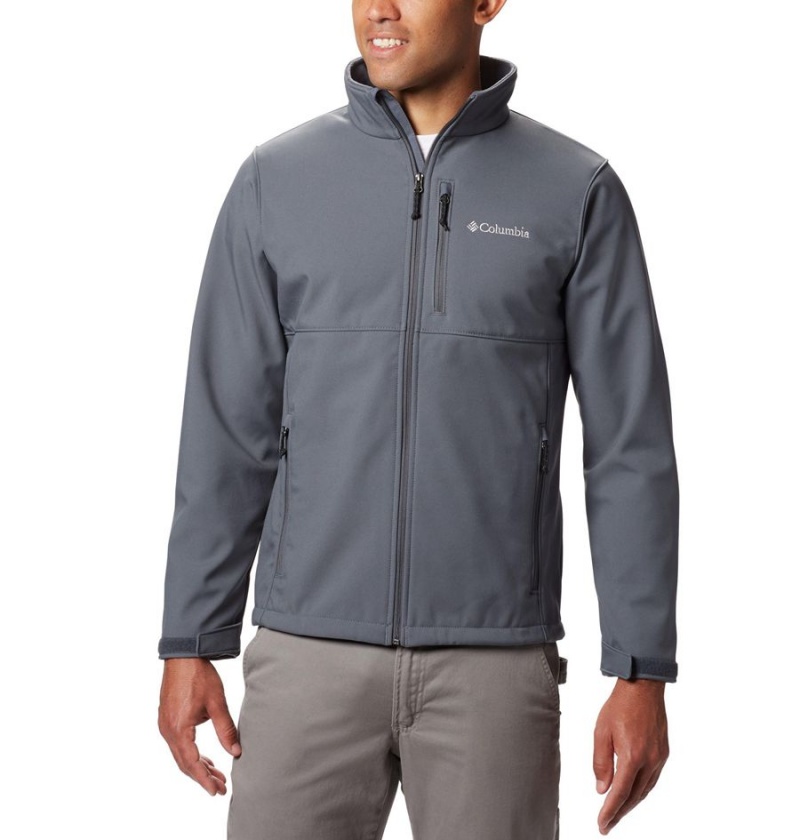 Grey Men\'s Columbia Ascender Softshell Jackets | HLCQA-8314