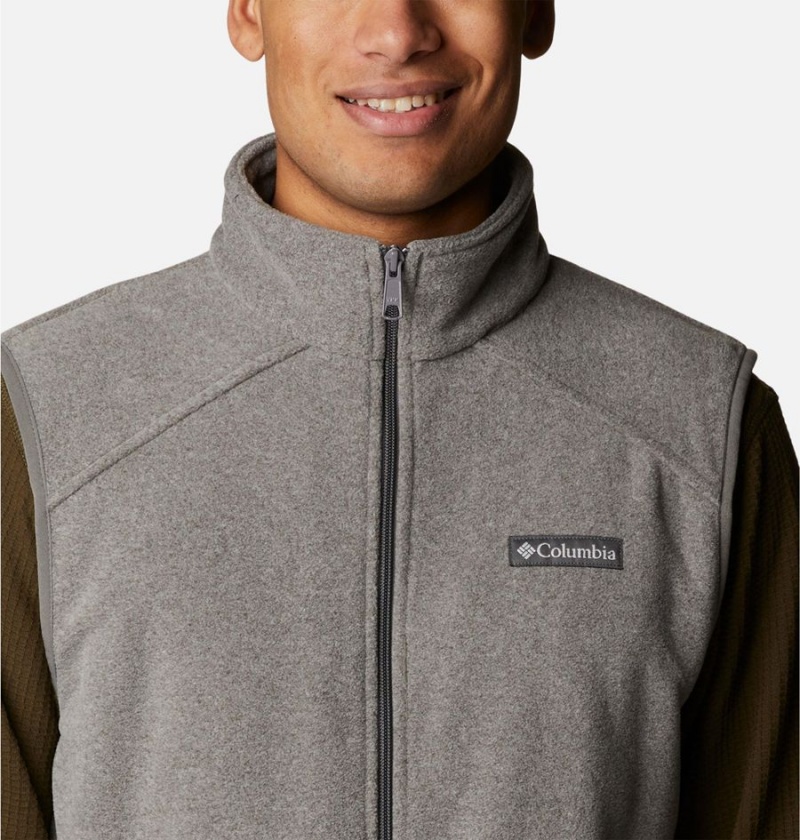 Grey Men's Columbia Castle Dale Fleece Vest | HRNGB-4908