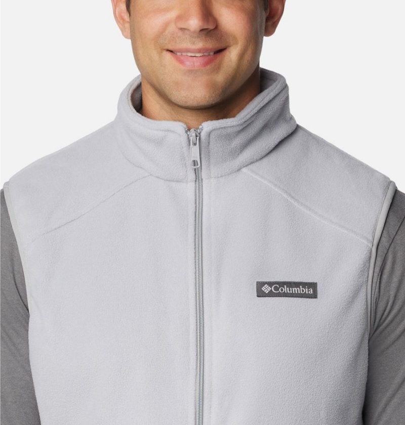 Grey Men's Columbia Castle Dale Fleece Vest | EOTUD-2985