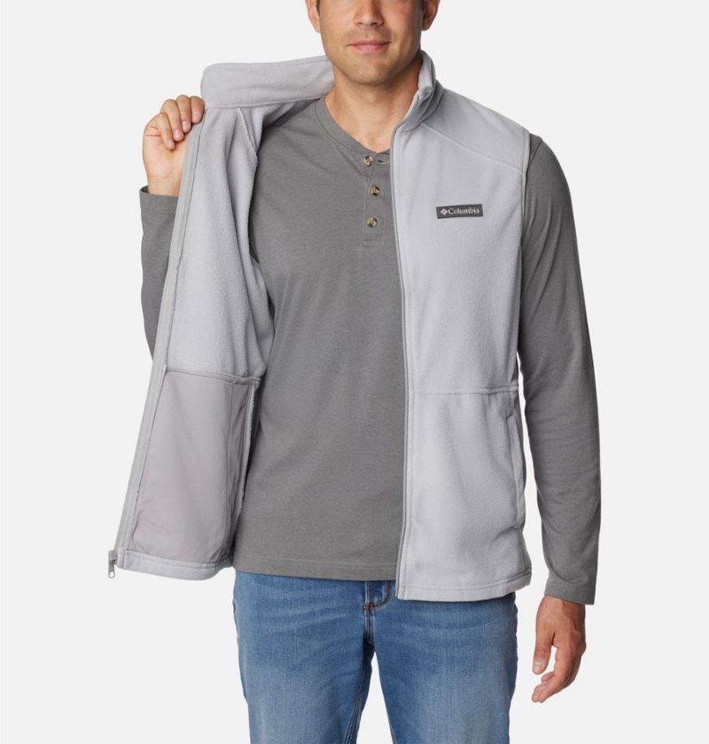 Grey Men's Columbia Castle Dale Fleece Vest | EOTUD-2985