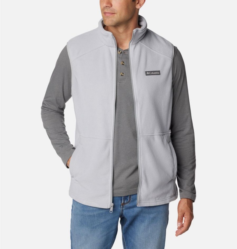 Grey Men's Columbia Castle Dale Fleece Vest | EOTUD-2985