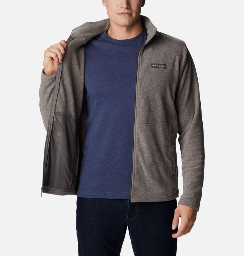 Grey Men's Columbia Castle Dale Full Zip Fleece Jacket | CMULI-0659