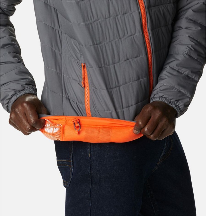 Grey Men's Columbia Collegiate Powder Lite - Clemson Insulated Puffer Jacket | WPVLH-7582