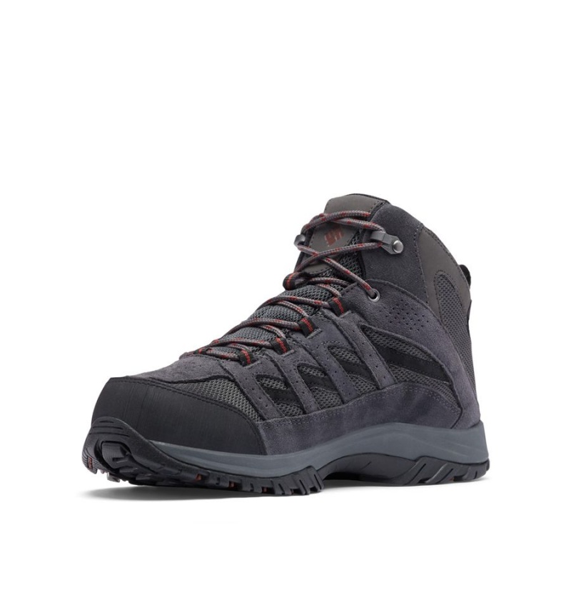 Grey Men's Columbia Crestwood Mid Waterproof Boot Hiking Shoes | FDGET-7481