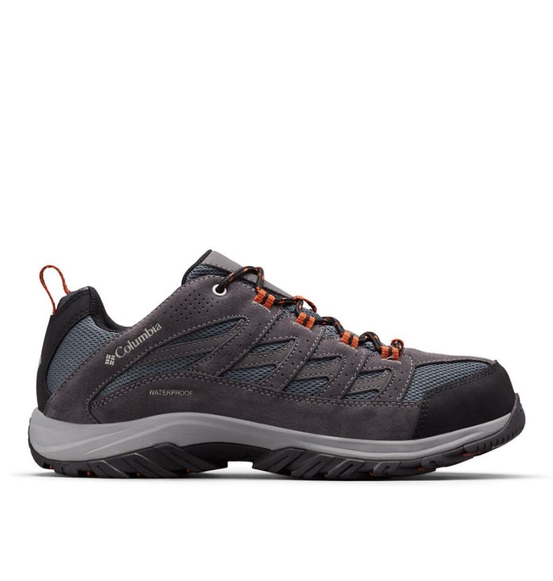 Grey Men\'s Columbia Crestwood Waterproof Hiking Shoes | KXROY-5748