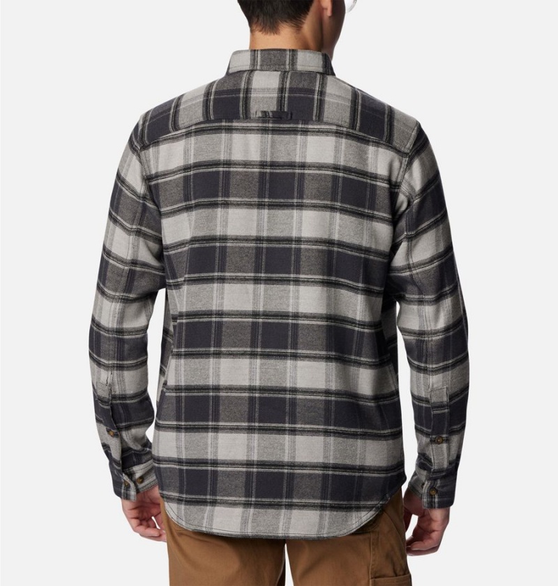 Grey Men's Columbia Deschutes River Heavyweight Flannel Shirt | DLMGR-1367