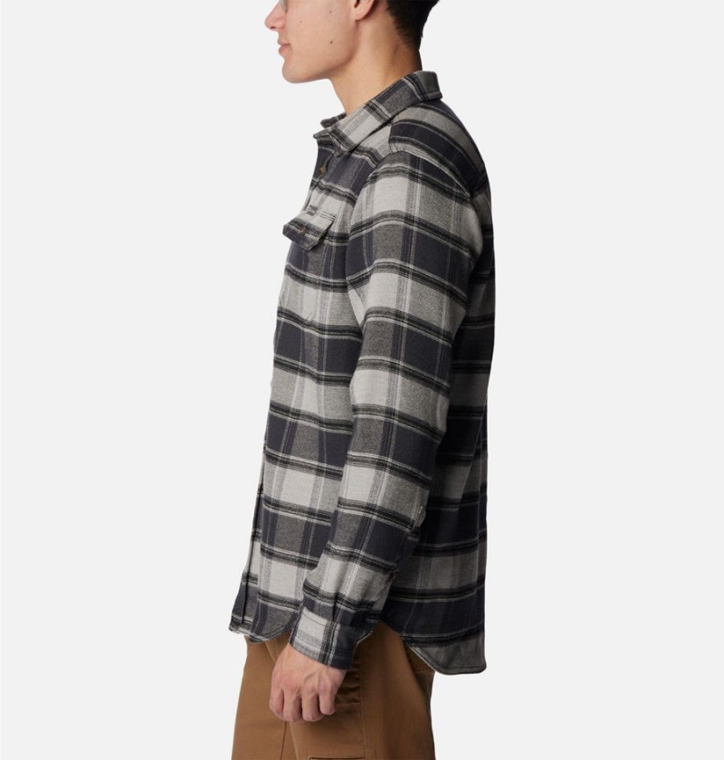 Grey Men's Columbia Deschutes River Heavyweight Flannel Shirt | DLMGR-1367