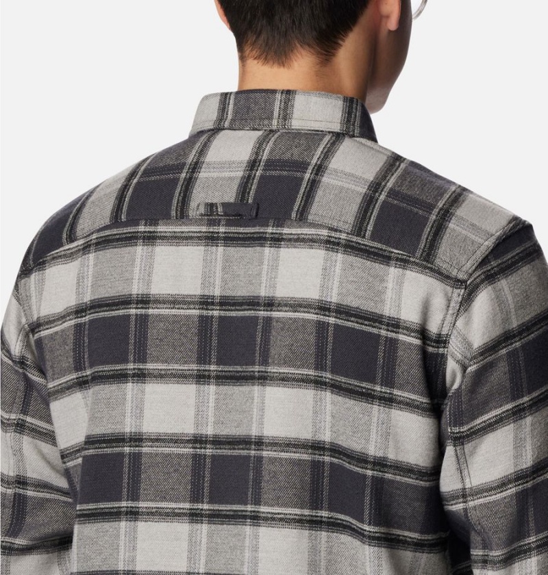 Grey Men's Columbia Deschutes River Heavyweight Flannel Shirt | DLMGR-1367