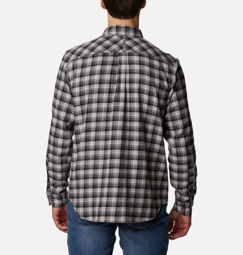 Grey Men's Columbia Flare Gun Stretch Flannel Shirt | JNRFA-4791