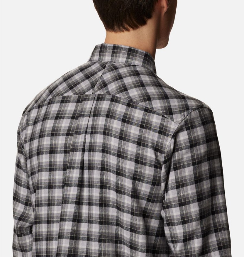 Grey Men's Columbia Flare Gun Stretch Flannel Shirt | JNRFA-4791