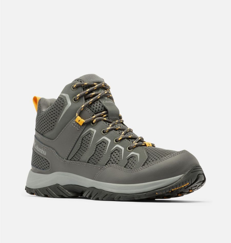 Grey Men's Columbia Granite Trail Mid Waterproof Hiking Shoes | VRILT-0186