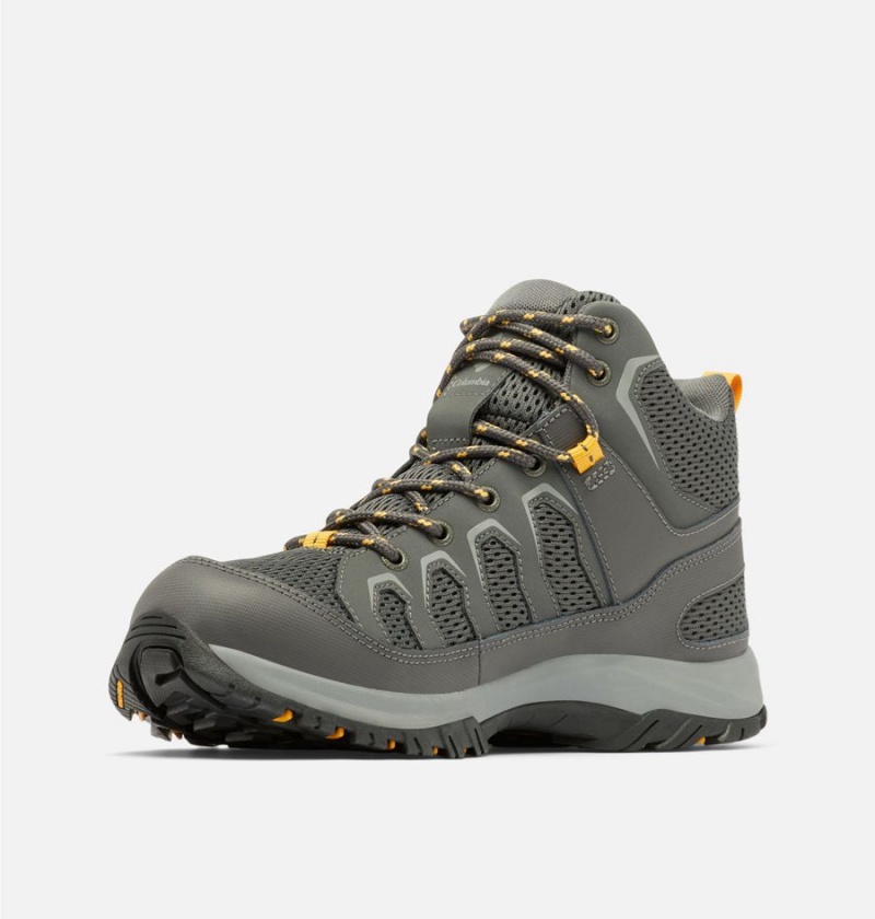 Grey Men's Columbia Granite Trail Mid Waterproof Hiking Shoes | VRILT-0186