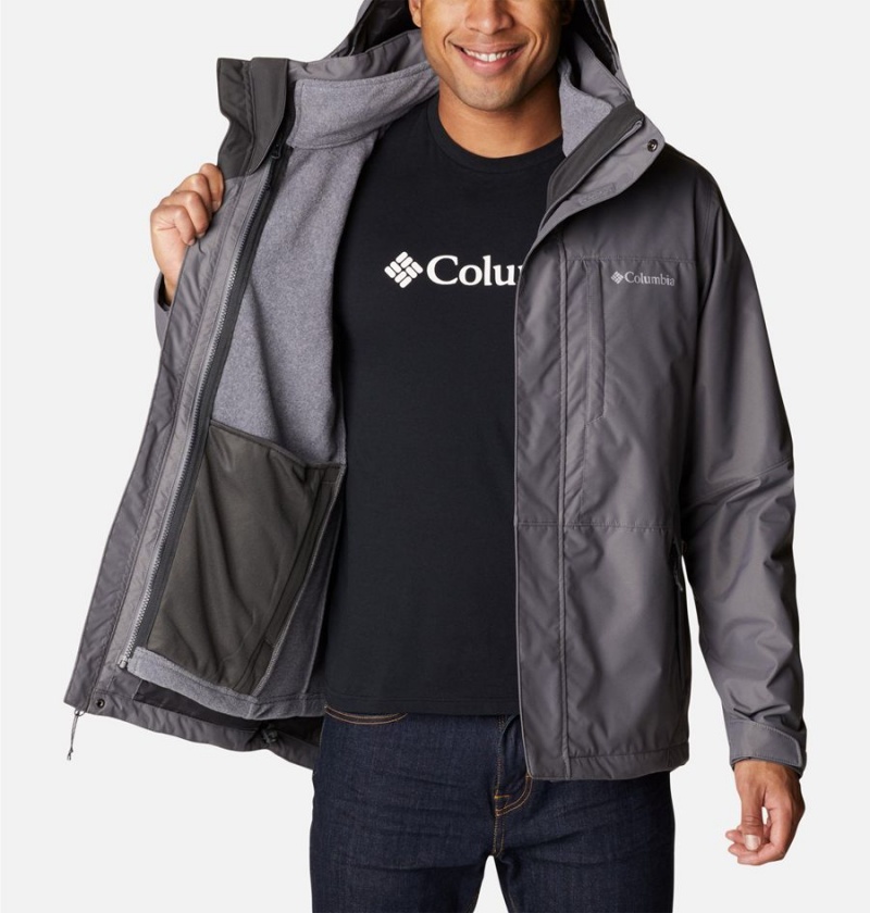 Grey Men's Columbia Gulfport Interchange 3 In 1 Jackets | BETPC-7691