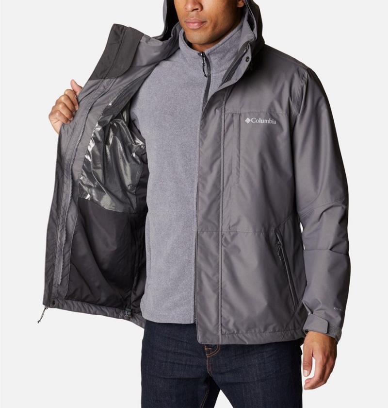 Grey Men's Columbia Gulfport Interchange 3 In 1 Jackets | BETPC-7691