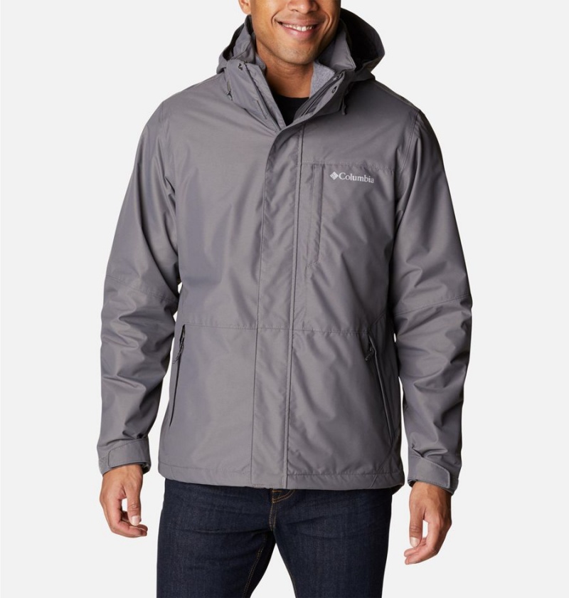 Grey Men\'s Columbia Gulfport Interchange 3 In 1 Jackets | BETPC-7691